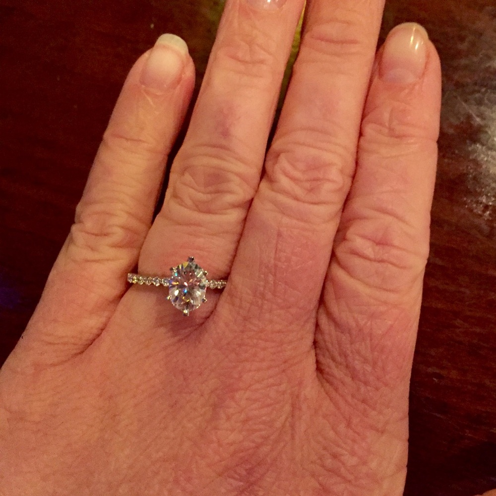 1.8ctw Forever One Moissanite with Diamonds